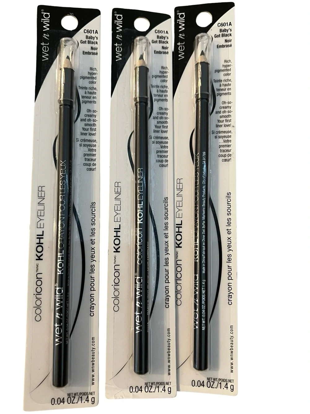 wet n wild Kohl Eyeliner Pencil - 3 Baby's Got Black (Black) FINAL PRICE DROP